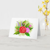 Roos Bloemen Boeket Ontwerp-25310 Kaart (Gele Bloem)