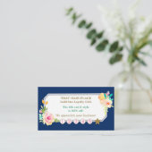 Roos Bloemen Border Haarstijl Salon Loyaliteit Kaa Klantenkaartje (Staand voorkant)