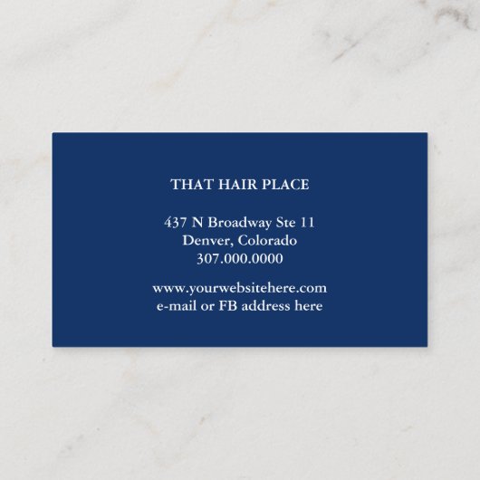 Roos Bloemen Border Haarstijl Salon Loyaliteit Kaa Klantenkaartje (Achterkant)