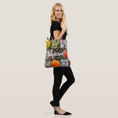 Roos Bloemen Cacti Fotocollage Bloesem Script Tote Bag (Op model)