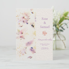 Roos Bloemen Elegant Papier Textured Wedding I Kaart