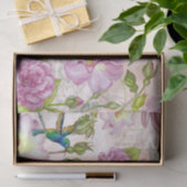  Roos bloemen en vogelpatroon Tissuepapier (Geschenk)