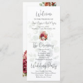 Roos Bloemen Eucalyptus Trouwprogramma (Voorkant / Achterkant)