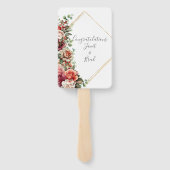 Roos Bloemen Eucalyptus Trouwprogramma Handwaaier (Achterkant)