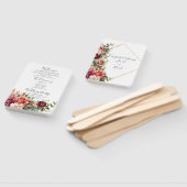 Roos Bloemen Eucalyptus Trouwprogramma Handwaaier (Niet-gemonteerd)