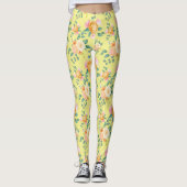 Roos Bloemen Floral Pattern-23220 Leggings (Voorkant)