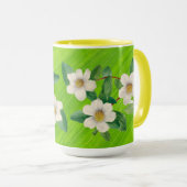 Roos Bloemen Geel Groen Mok Cup (Voorkant rechts)