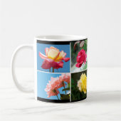 Roos bloemen - gepersonaliseerd koffiemok (Links)