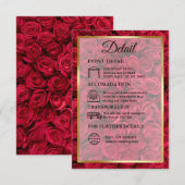 Roos Bloemen Goud Islamitisch Bruiloft Detail (Voorkant / Achterkant)