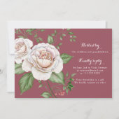 Roos Bloemen Krans Foto Verjaardag Kaart (Achterkant)