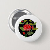 Roos bloemen Natuur Romance Ronde Button 5,7 Cm (Voorkant /achterkant)