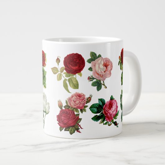  Roos bloemen ontkoppelen Grote Koffiekop (Voorkant rechts)