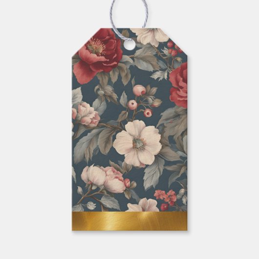 Roos Bloemen op Spar Cadeaulabel (Voorkant)