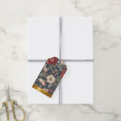 Roos Bloemen op Spar Cadeaulabel (Met Touw)
