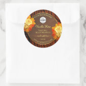 Roos bloemen Product Etiket Natuurlijke houtkorrel (Tas)