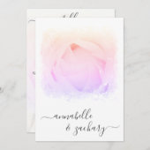 ** Roos Bloemen RSVP - QR AR8 BRUILOFT Kaart (Voorkant / Achterkant)