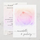 *~* Roos Bloemen RSVP - QR AR8 TROUWUITNODIGING Kaart (Voorkant / Achterkant)