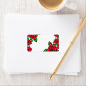 Roos Bloemen Schilderen Rand Rood Rozen Petals Art Etiket (Insitu)