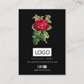 Roos Bloemen Sieraden Oorbellen Ketting Display Ka Visitekaartje (Achterkant)