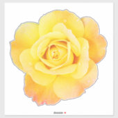 Roos Bloemen Sinaasappel Geel Paasvoorjaar Sticker (Vel)