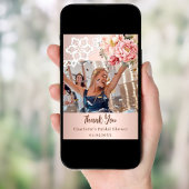 Roos Bloemen Vrijgezellenfeest Foto Dank u kaart