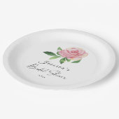 Roos Bloemen Vrijgezellenfeest Papieren Bordje (Gekanteld)