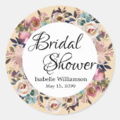 Roos Bloemen Vrijgezellenfeest Ronde Sticker (Voorkant)