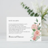 Roos Bloemen Waterverf Wishing Well Kaart (Staand voorkant)