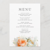 Roos Bloemen Zomer Boho Botanisch Menu (Voorkant)