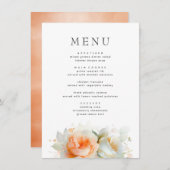Roos Bloemen Zomer Boho Botanisch Menu (Voorkant / Achterkant)