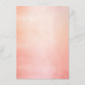 Roos Bloemen Zomer Boho Botanische Bruiloft Menu (Achterkant)