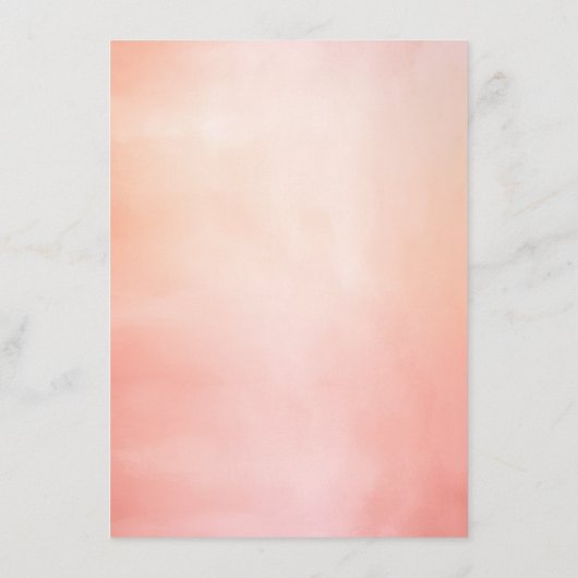 Roos Bloemen Zomer Boho Botanische Bruiloft Menu (Achterkant)