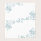  roos bloemenblanco plaats kaart visitekaartje (Buitenkant ongevouwen)