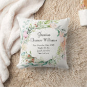 Roos Bloemenguirlande Gepersonaliseerde Baby Geboo Kussen (Deken)