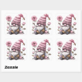 Roos Bloemenkabouter Vierkante Sticker (Vel)