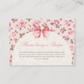 Roos Bloemenliefde Shack Verloofde Vrijgezellenfee Informatiekaartje (Voorkant)