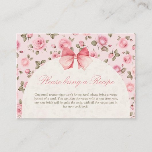 Roos Bloemenliefde Shack Verloofde Vrijgezellenfee Informatiekaartje (Voorkant)