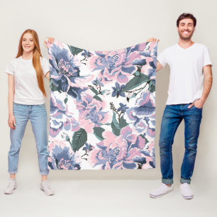 Roos Bloemenpatroon Elegant Ontwerp Fleece Deken