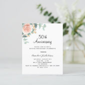 Roos bloemenroze budget 50ste trouwdag (Staand voorkant)