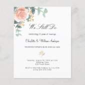 Roos bloemenroze budget gelofte verlenging bruilof (Voorkant)