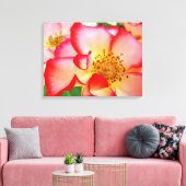 Roos bloementuin canvas fotografieprints afdruk (Insitu (Woonkamer))