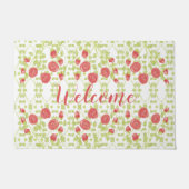 Roos bloemig decoratief deurmat (Voorkant)