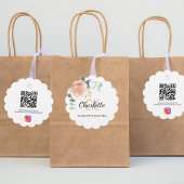 Roos bloemig monogram zakelijk QR Instagram label