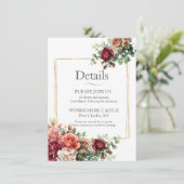 Roos Bloemige Eucalyptus Informatiekaartje (Staand voorkant)