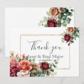 Roos Bloemige Eucalyptus Trouw Bedankt (Voorkant / Achterkant)