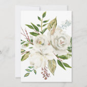 Roos Bloemige Geometrische Trouwfeest Uitnodiging (Achterkant)