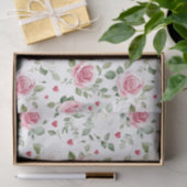 Roos Bloemige Harten Bruiloftsfeest Tissuepapier (Geschenk)