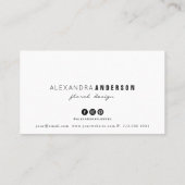  Roos Bloemlint Zwart Visitekaartje (Achterkant)