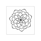 roos, bloemmotief, kunststempel rubberstempel (Afrduk)