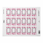 Roos bloemontwerp etiket (Full Sheet)